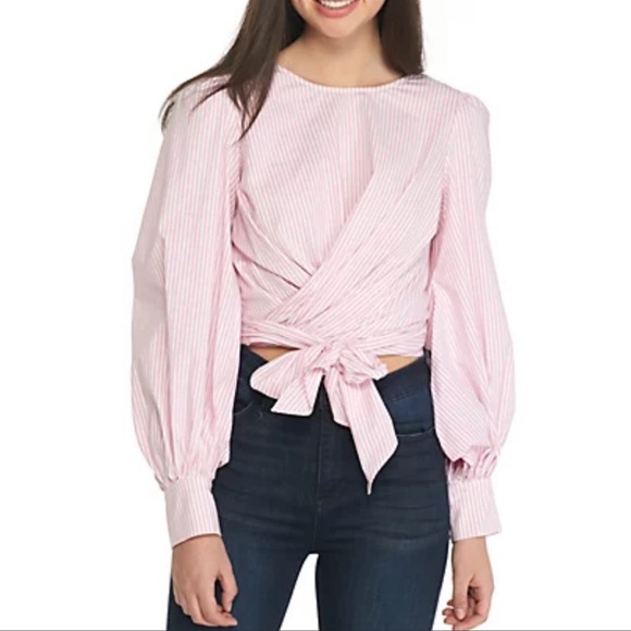 Open back pink striped blouse never worn - Picture 2 of 5